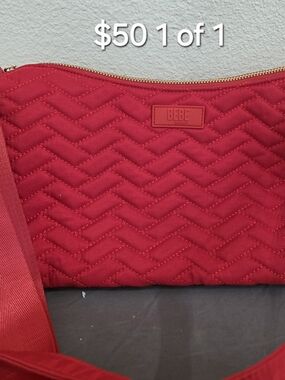 Bebe Sport Lottie Quilted Nylon Shoulder Bag